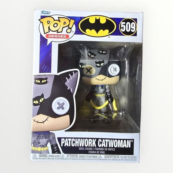 NEW PATCHWORK CATWOMAN - Funko POP! Heroes #509 DC Collectible Vinyl Figure NIB - Picture 5 of 7